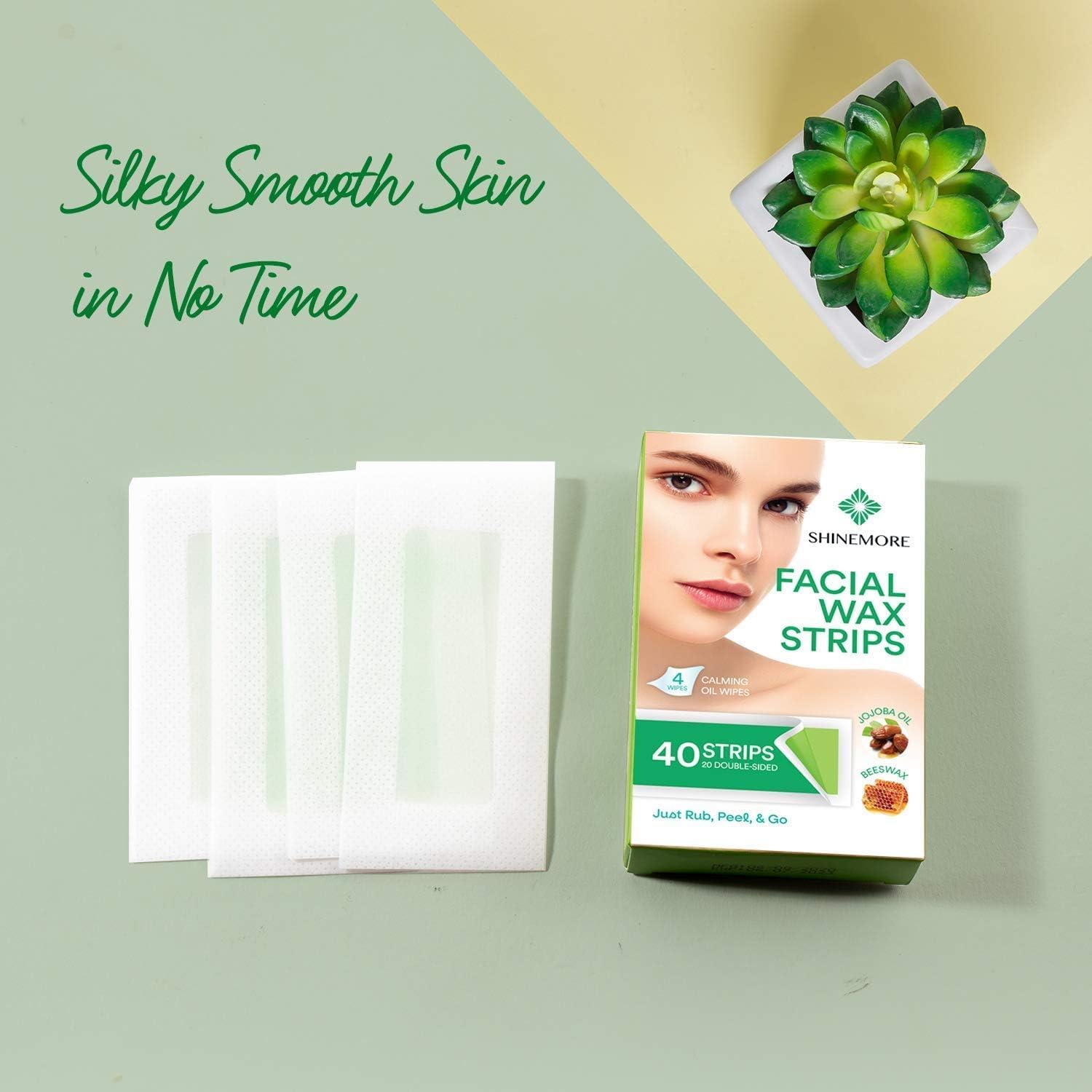 ShineMore Facial Wax Strips for hair removal - Hypoallergenic for All Skin Types - Image 5