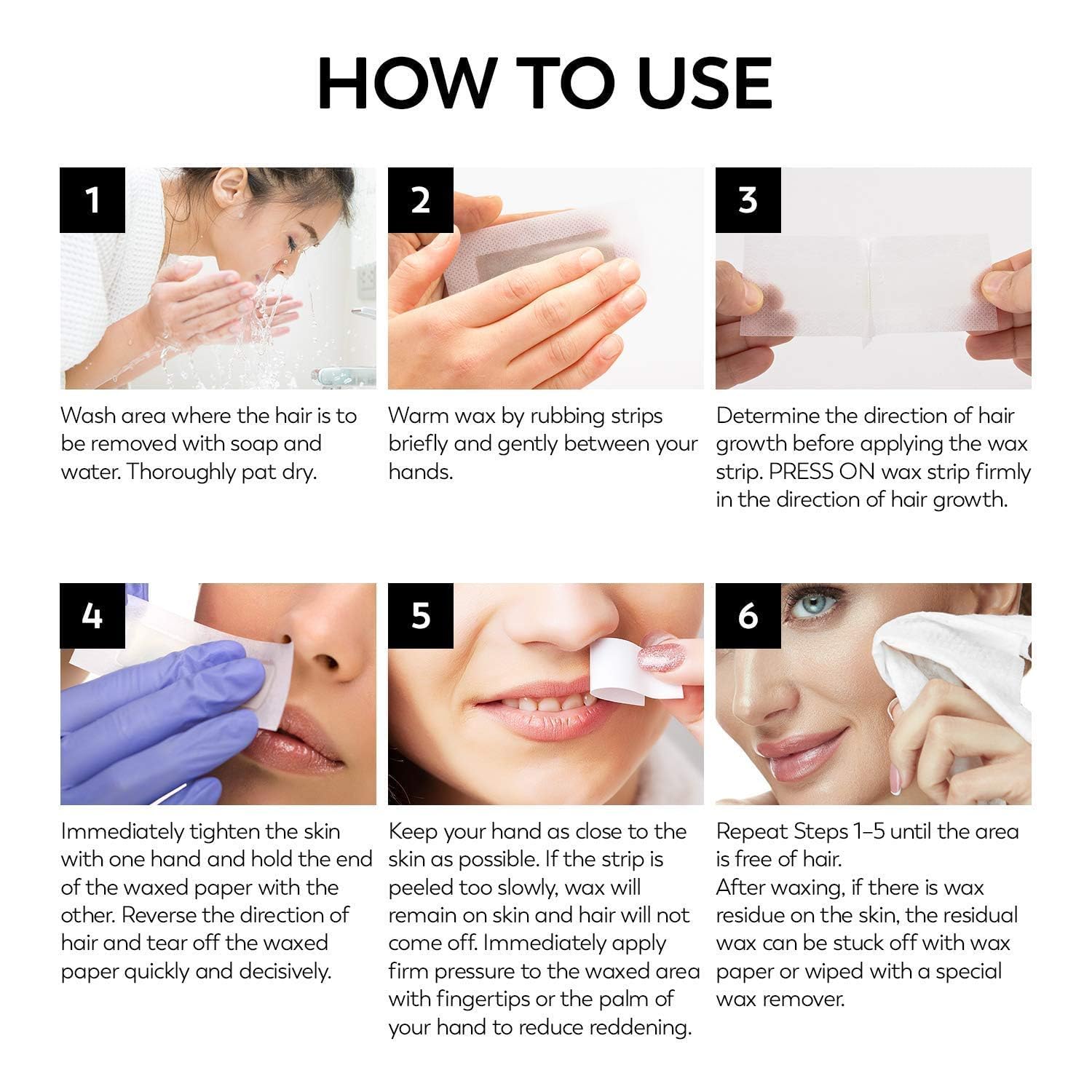 ShineMore Facial Wax Strips for hair removal - Hypoallergenic for All Skin Types - Image 6