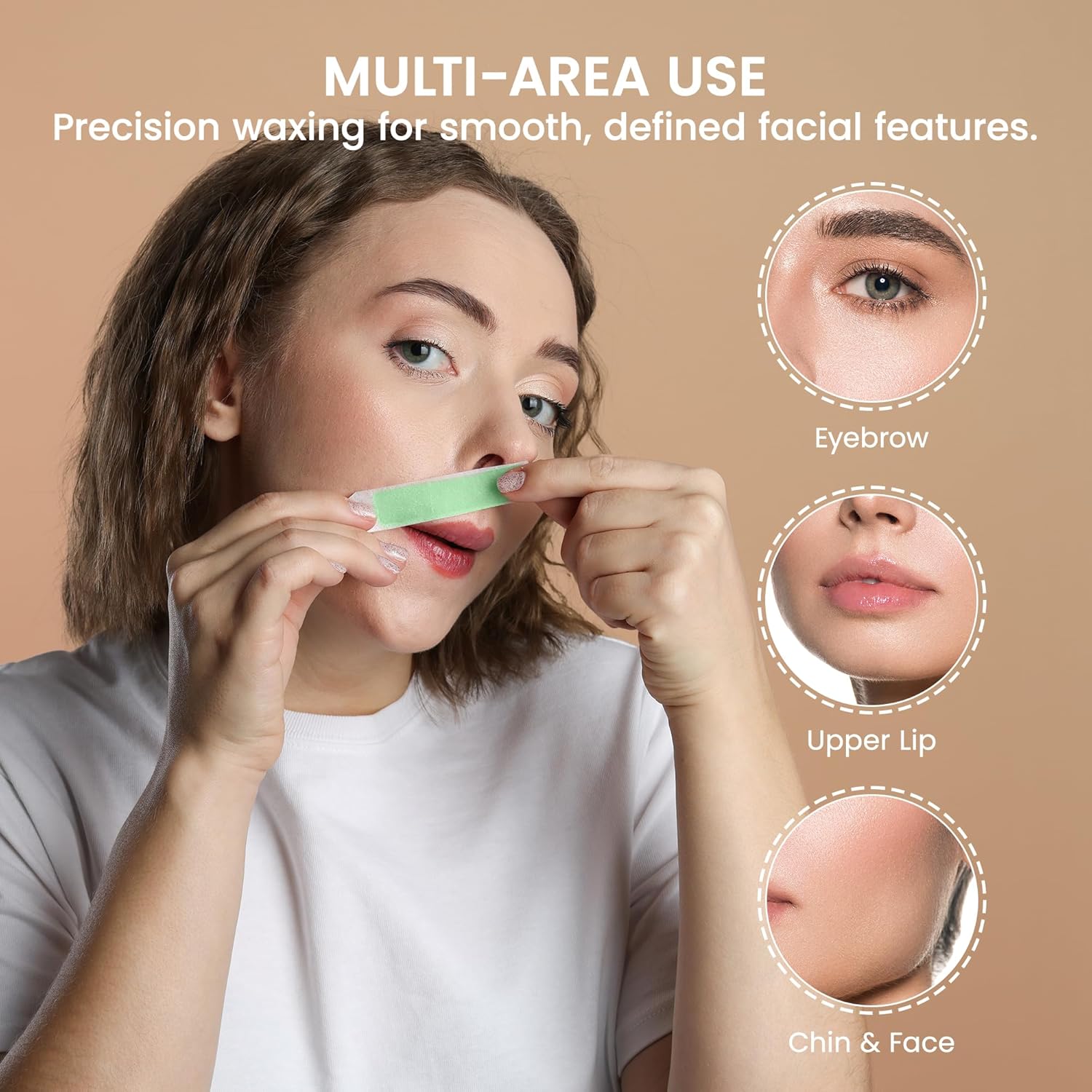Facial Wax Strips for Hair Removal: Fast Working and Gentle for Face, Eyebrow, Upper Lip, Chin - Image 4