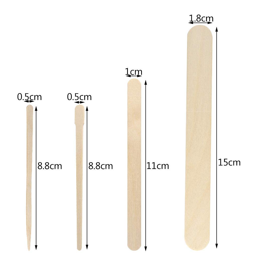 ShineMore 400pcs Wooden Wax Sticks Wax Spatulas Wax Applicator Craft Sticks for Hair Eyebrow Removal (400 Piece Assortment) - Image 7