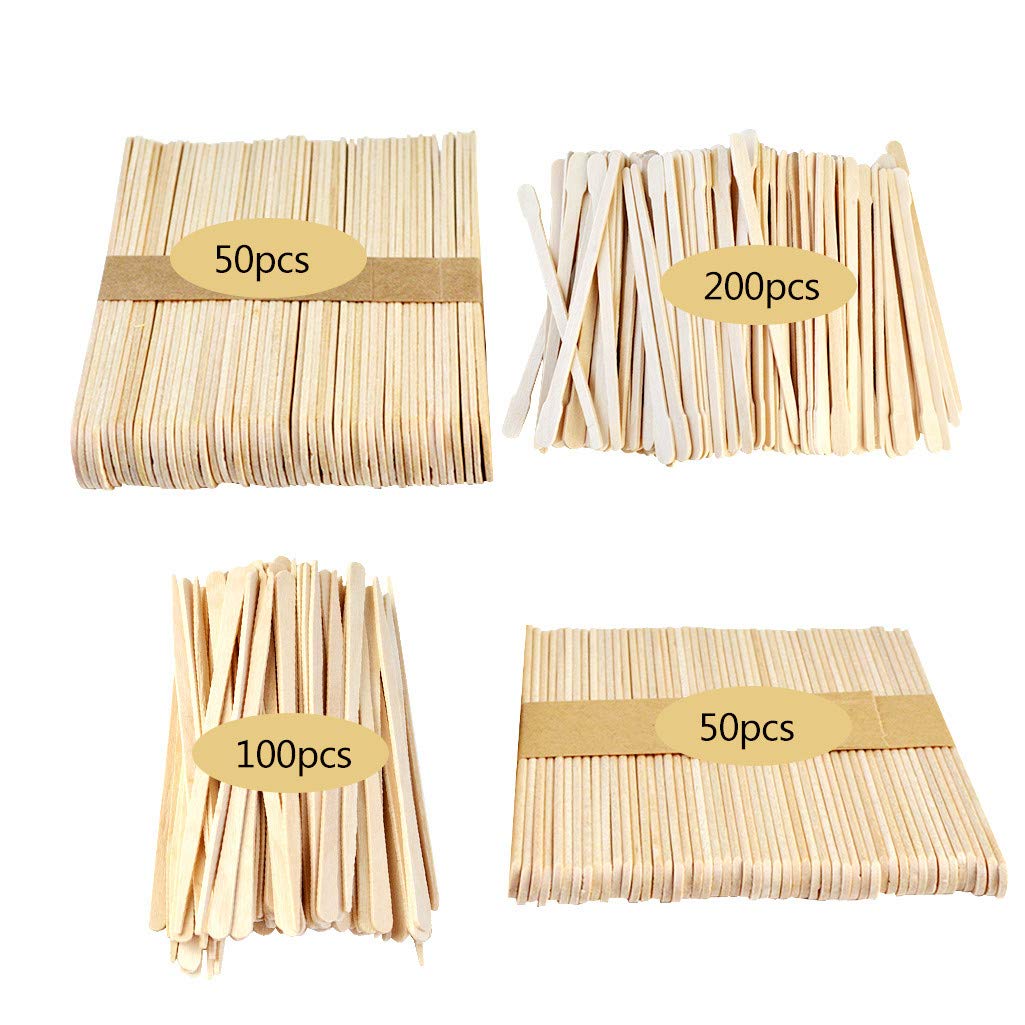 ShineMore 400pcs Wooden Wax Sticks Wax Spatulas Wax Applicator Craft Sticks for Hair Eyebrow Removal (400 Piece Assortment) - Image 2