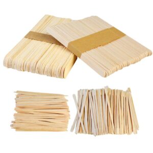 ShineMore 400pcs Wooden Wax Sticks Wax Spatulas Wax Applicator Craft Sticks for Hair Eyebrow Removal (400 Piece Assortment)